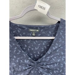 Toad&Co Dress Womens Sz M A-Line Blue Floral V-Neck Cap Sleeve Pocket Stretch