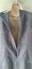 White Stuff Dress size 12 textured grey blue pinafore shift linerd sleeveless