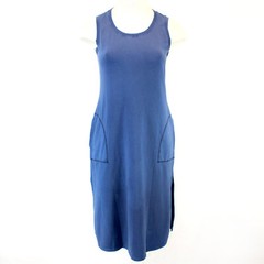 Talbots Plus Blue Sleeveless SUNKISSED TERRY Midi DRESS 0X fits XL