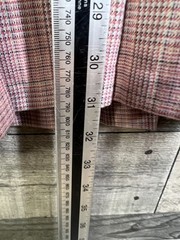 Free People Mini Dress Size Medium Pink Sevi Plaid Checked Pleated Autumn Belt