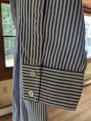 J.Crew Women’s Blue/White Striped Collared Jumpsuit Cotton, Size 4