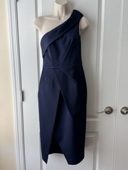 Keepsake Dark Navy One Shoulder Dress Size S