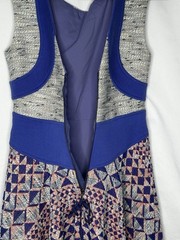 Plenty By Tracy Reese Anthropologie Tweed Geometric Purple Dress Fit & Flair 4