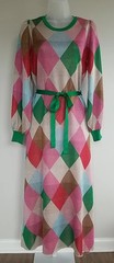 Boden Sparkle Argyle Crew Metallic Jacquard Dress NWT US 8 Party