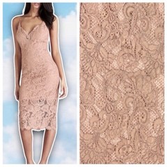 NWT Bardot Pencil Lace Midi Dress Sz 4 Rose Blush Pink Coquette Sexy Date Night