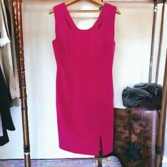 YL Hot Pink Silk Mini Dress Size 6