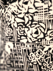 Anthropologie Maeve Stretch Dress, Black & White Floral Pattern Size XL