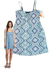 Nwt ROXY Juniors Large TWINSIES STRAP DRESS Beach Coverup Summer