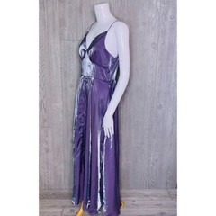 Nwt romwe Solid Metallic purple Cami Dress holographic color shifting dress sm