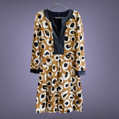Gucci Pre Fall 2014 Multicolor Cotton Dress Size 44 L