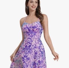 Pink Sequin Dress – L – Worn Once