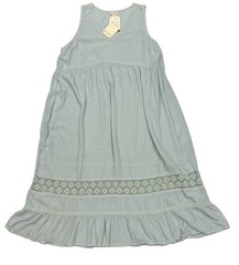NWTs Flowy Summer Lightweight Airy Sleeveless Midi Dress Lace Detail Ruffle szXL