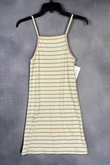 FRESHMAN 1996 Tank Jersey Knit Short Dress Pull On Stretch Striped Women Small
