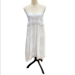 Red Camel Eggshell White Sleeveless Midi Dress, Size S