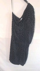 $695 IRO Women&rsquo;s 36/4-US Black Silk Velvet Draped One-Shoulder Nimas Mini Dress