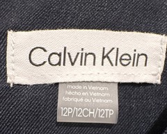 Calvin Klein Black Fit & Flare Belted Knee Dress Short Sleeve Round Neck 12P NWT