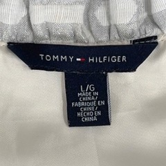 Tommy Hilfiger Metallic Geometric Dress L | Y2K Silver Cocktail Mini