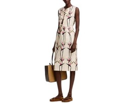 The Lulo Project Size Small Beige Multi Color Midi Sleeveless Dress Msrp $275