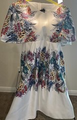 Ladies White Multi Color SunDress