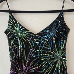 Naeem Khan Sequin Black Gown Full Length Dress Designer Women&rsquo;s 4-6