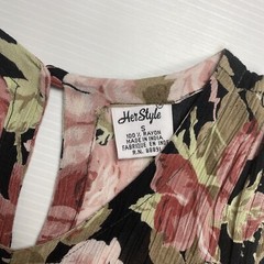 Her Style Floral Print Rayon Full Length Dress Size Small Free Postage AU Seller
