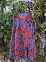 ANTHROPOLOGY HD IN PARIS FLORAL VIBRANT PRINT 100% COTTON DRESS SZ. 6