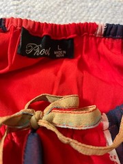 Phool Red Purple Blue Dress Large Polyester