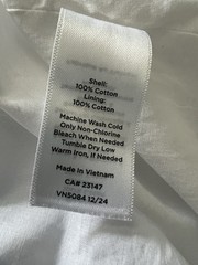 Talbots Petite 8P White Solid Wrap Midi Dress V-Neck Sleeveless Woven Lined