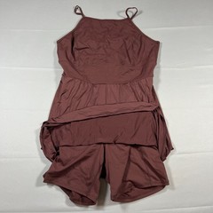 Torrid Performance Core 2fer Active Dress Womens 2 Brown Nylon Moisture Wicking