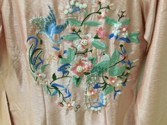 VIETNAMESE AO DAI SET BEADED EMBROIDERED VAN GO SILK WEDDING ENGAGEMENT SZ S