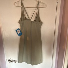 Columbia Pleasant Creek Green V-Neck Jersey Stretch Slip Dress S/P Knee-Length