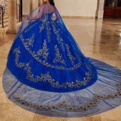 Glitter Green Quinceanera Dresses Ball Gown Gold Lace Applique With Cape Sweet16