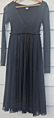 Jean Paul Gaultier Soleil FUZZI Tulle Black Long Sleeve Dress XS