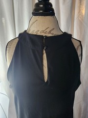 JSP Woman Plus 2X Black Sleeveless Beaded Neckline Maxi Dress