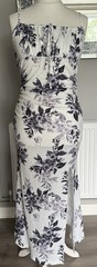Bnwot Beautiful Ladies Maxi Dress Size M Uk 10/12 With Side Split & Tie Straps
