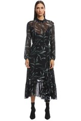 HUSK Joni Indigo Leaves Formal Dress Size 8 AU Pre owned Evening Event
