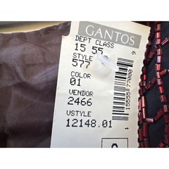 B2 & US Mark & John Silk Beaded Sequin Dress Red Black Vintage Gantos D-12148 S
