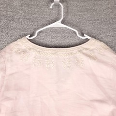 Roller Rabbit Kaftan Dress Womens Large Pink Embroidered Long Sleeve Linen Tunic