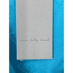 NEW Never Fully Dressed US Size 4 Blue Jacquard Wrap Mini Dress Celestial