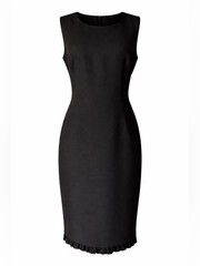 NWT Chic Minimalist Black Sheath Dress – Black – 8