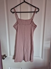 Shein Light Pink Ribbed Strappy Bodycon Dress – Size UK Small (S)