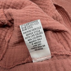 Brannan Pink 100% Cotton Gauze Maxi Dress with Pockets M