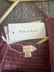 Sim & Sam XS Maxi Dress NWT Cotton Linen Boho Cottagecore Dusty Rose Sundress