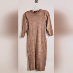 Torrid‎ Midi Sweater Bodycon Shift Dress – Tan – Medium