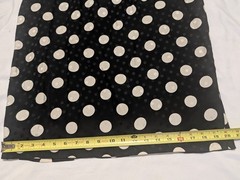 VTG Patrick Women Silk Dress Classic Sheath Lined Exec B&W Bold Polka Dot Retro