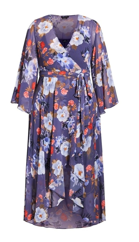 NWT Kennedy Maxi Dress By City Chic Plus Size S/16 2 Piece Camisole And Sheer…