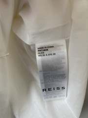 REISS ALICE COTTON PUFF SLEEVE MIDI DRESS WHITE UK 6 RRP £268