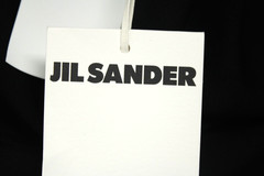 JIL SANDER $1,290 2021 Black Wool Gabardine Drop-Waist Trapeze Dress 36 NEW