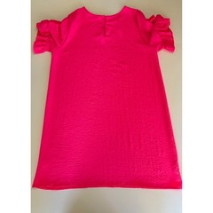 BiBi Hot Pink Ruffle Sleeve Shift Dress Womens Medium Mini Textured Crepe BD7035