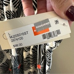 Single Thread Women&rsquo;s Printed Flutter Sleeve Dress Size Large NWT